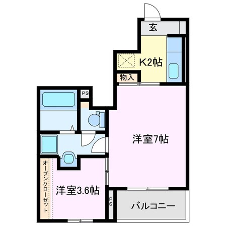 ジラソーレ　Ａ棟の物件間取画像